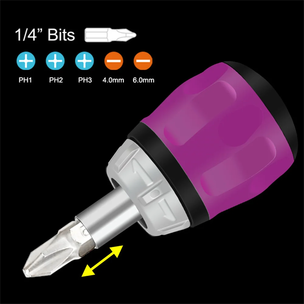 Набор отверток TOPFORZA 7 в 1 конструкция с трещоткой S2 материал из легированной стали