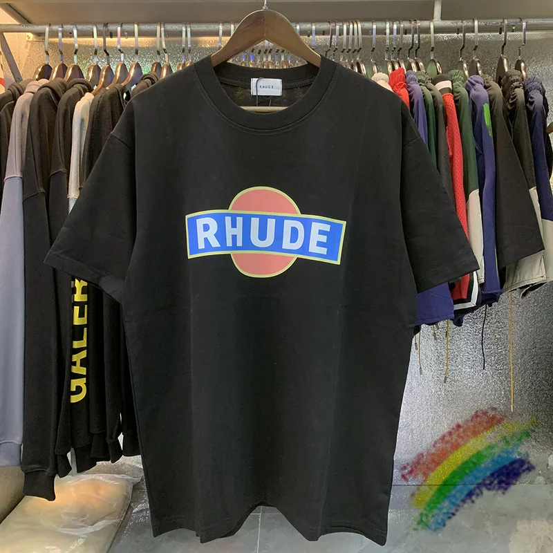 

Футболка Мужская/женская с коротким рукавом, топ с принтом красного солнца, ревеня, свободная винтажная рубашка с внутренними бирками, с коротким рукавом