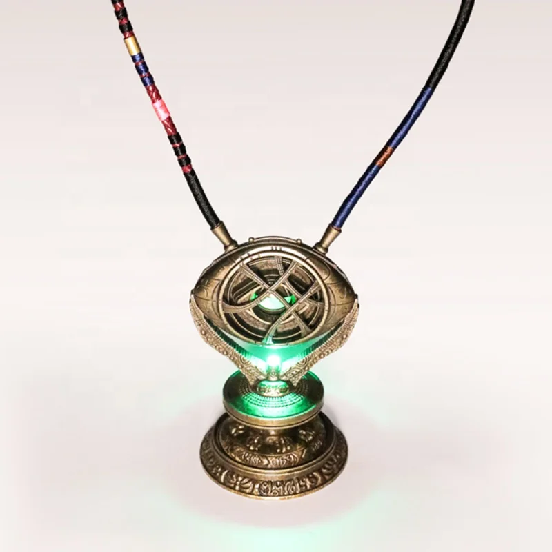 

Dr Strange Eye of Agamotto Necklace Metal LED Light-up