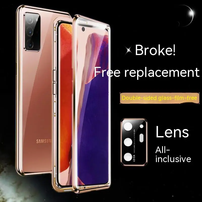 

Metal Tempered Glass is Suitable For Samsung S23 22 21ultra NOTE20Ultra goggles Magnetic Suction Double-Sided glass Magneto Mobi