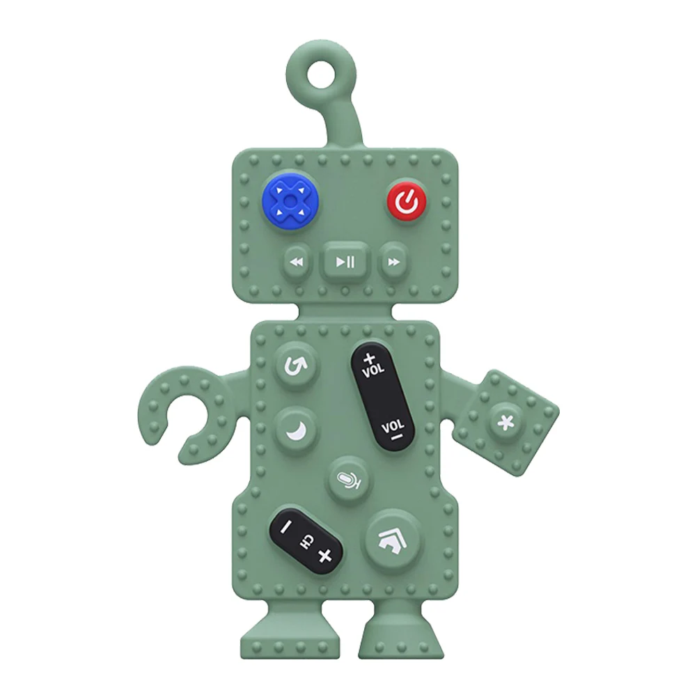 

Silicone Baby Teether BPA Free Baby Pacifier Soft Robot Shape Pacifier Black Grey Purple for Dental Care for Newborn Infant