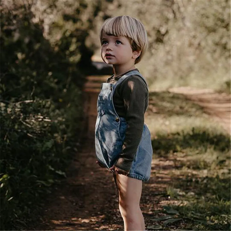 Одежда для маленьких девочек брендовая Новинка TSF осенние джинсовые комбинезоны