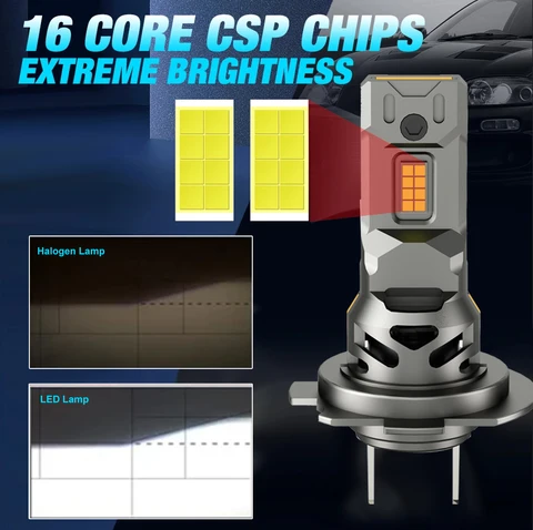 Комплект светодиодных фар YHKOMS H7 H4 Мини-лампа 900 Вт 700000 LM 6000K 4300K CSP для автомобильных фар 12 В белые автоматические противотуманные фары H7 Led Turbo