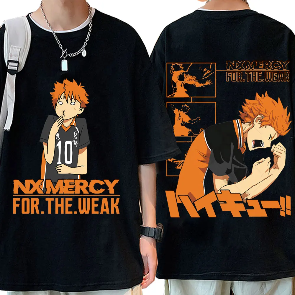 

Anime Haikyuu Hinata Shoyo Print T-Shirts Karasuno Volleyball Club Men Casual 100% Cotton Oversized T Shirt Harajuku Streetwear