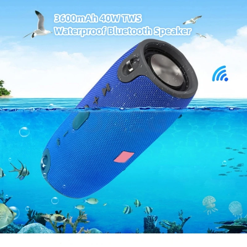 

3600mAh 40W TWS Waterproof Bluetooth Speaker Portable PC Column Bass Music Player Subwoofer Boombox BT AUX TF Caixinha De Som