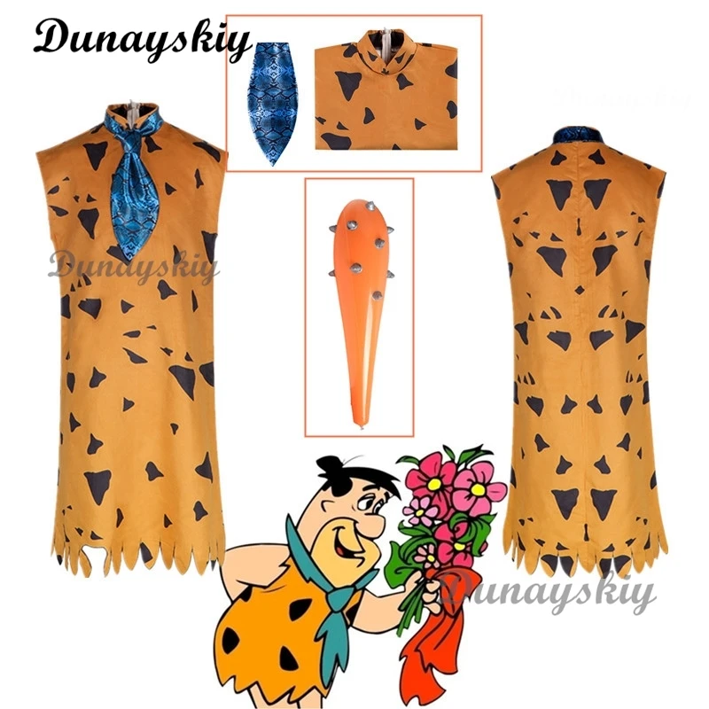 Детский и взрослый примитивный костюм сахарников из фильма Фреда флинстона