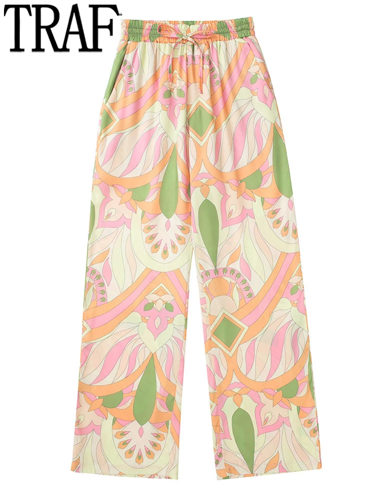 

Брюки женские Мешковатые с принтом и высокой талией, Y2k