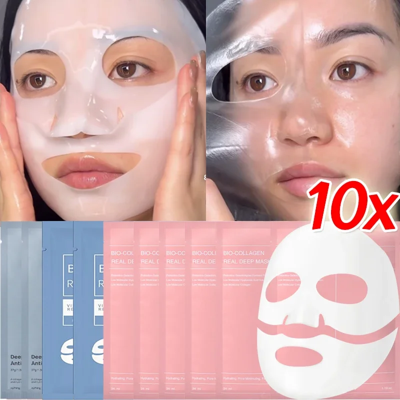 Био-коллагеновая ночная маска для лица сужающая поры глубоко увлажняющая против