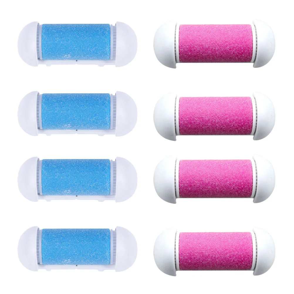 

8 Pcs Foot Grinder Replacement Head Pedicure Heads Remover Accessory Roller File Abs