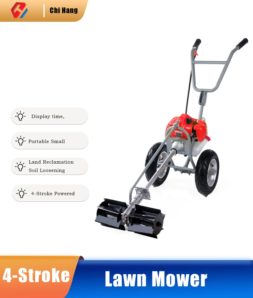 

Portable Small Multifunctional Hand Push Lawn Mower 4-Stroke Powered Land Reclamation And Soil Loosening Lawn Mower Farming
