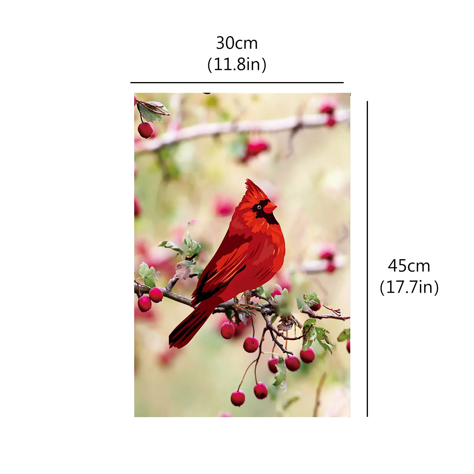 

Double Sides Garden Flags Red Bird Printing Flowers Series Flax Banner Party Banner Flags Diy Festival Decoration Accessiories
