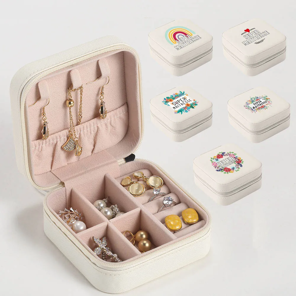 Миниатюрная шкатулка для хранения украшений Maitresse, дорожный органайзер для хранения украшений, шкатулки для сережек, ожерелий, колец, органайзер для украшений, демонстрация