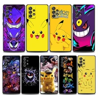 anime pokemon pikachu gengar phone case for samsung a01 a02 s a03s a11 a12 a21s a32 5g a41 a72 5g a52s 5g a91 s soft silicone
