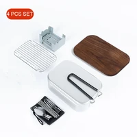 Ланч-бокс из алюминиевого сплава, Ланч-бокс из нержавеющей стали, наружный обеденный контейнер, путешествия, брифит