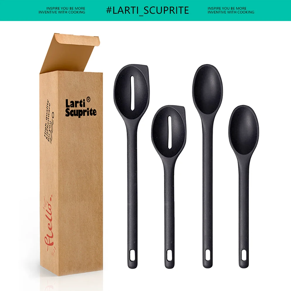 

1 шт., Силиконовая Термостойкая ложка для приготовления салата