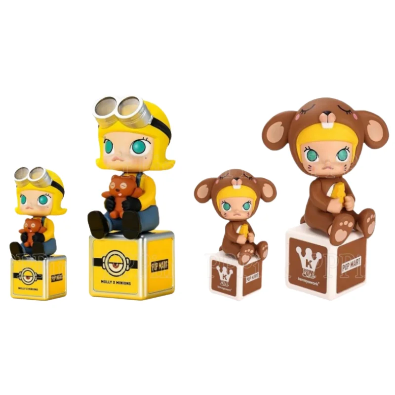 

POP MART cartoon creative cute Molly pajamas mouse/minions hand-made blind box confirmation model decoration toy collection gift