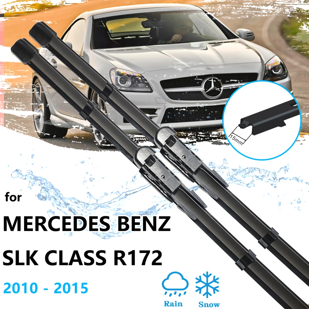 

For Mercedes Benz SLK SLC Class R172 2011~2016 Auto Windscreen Windshield Window Front Wiper Blades Rubber Cleaning U J Hook Arm
