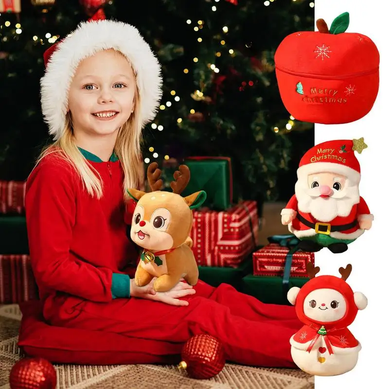 

Рождественская серия, кукольный Санта-Клаус, снеговик, лось, плюшевая игрушка, мягкий снеговик, олень, игрушки для малышей, подарок для детей, рождественский подарок, Декор, реквизит