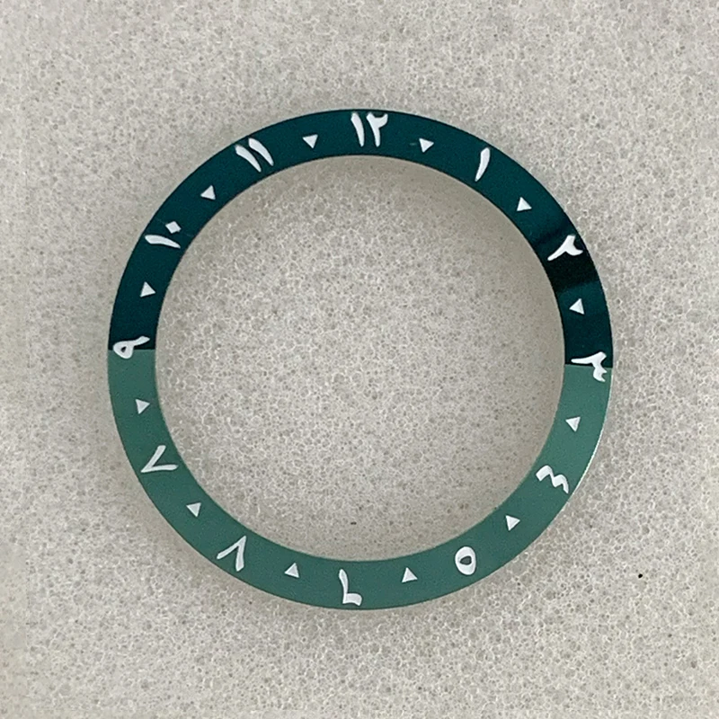 38mm Arabic Numeral Sloped Aluminum Bezel Insert Ring Inner Diameter 30.5mm Fits Mechanical Men's Watch Replacement Repair Parts