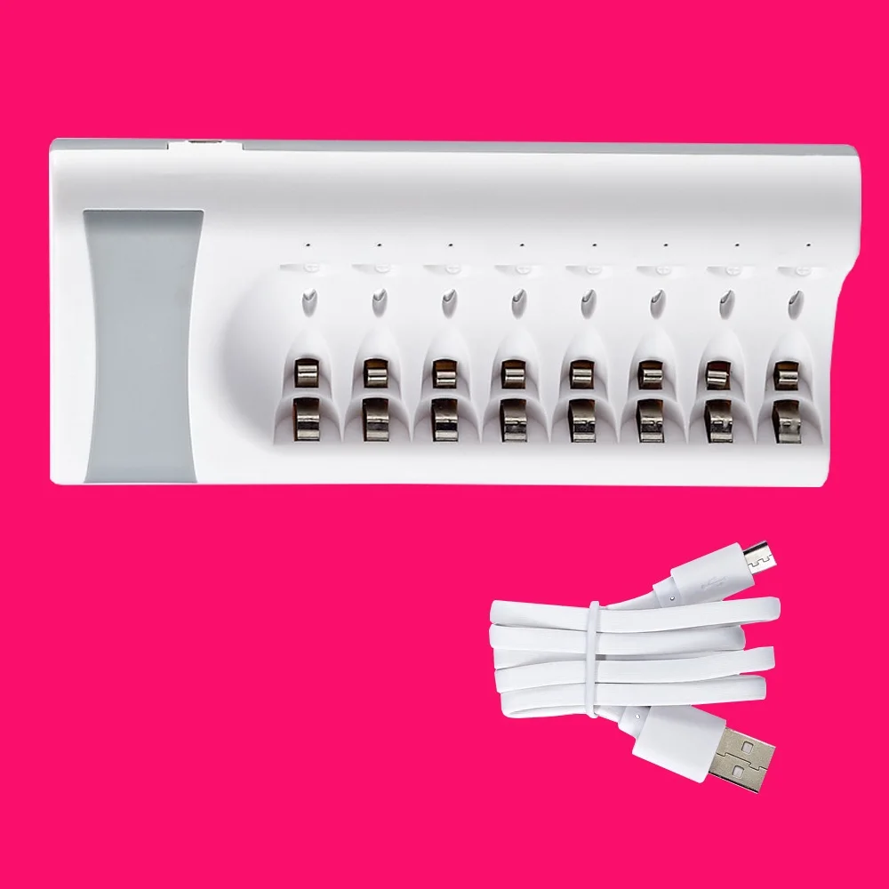 Зарядное устройство для батарей аа ААА с 8 портами |