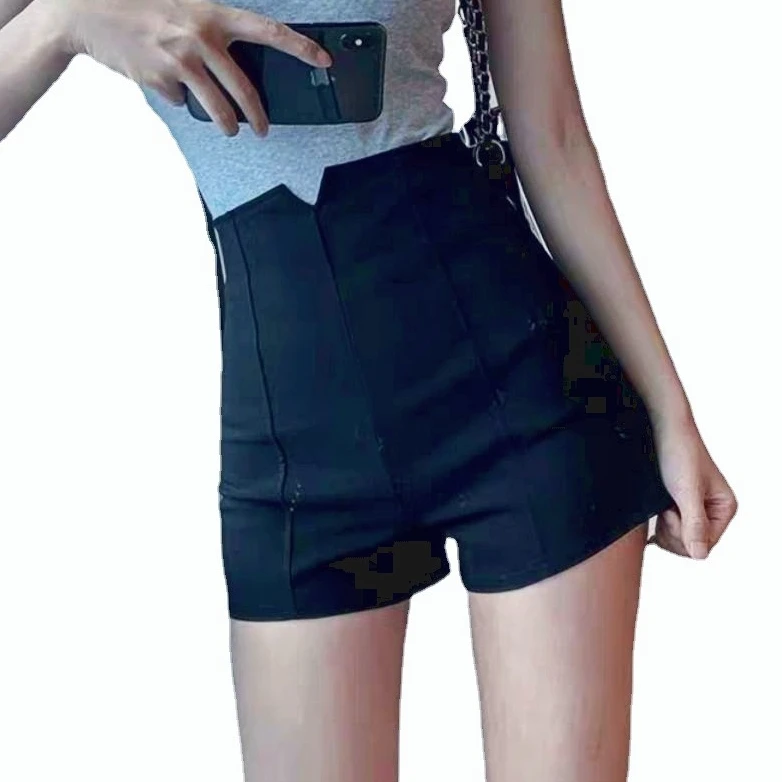 

2022 Fashion Summer Lady Clothing High Waist Booty Shorts Women's Hot Shorts pantalones cortos de mujer snack shorts