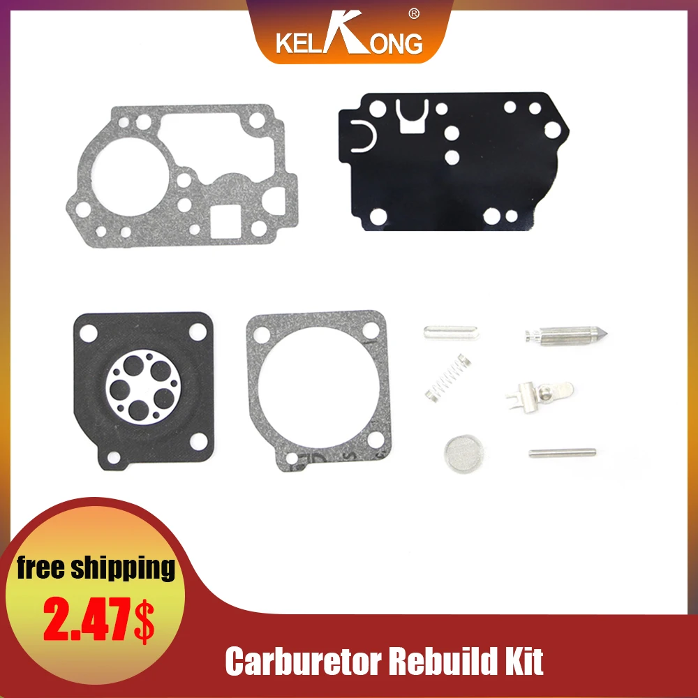 

KELKONG 1 Set Carburetor Carb Rebuild Kit For ZAMA RB-142 C1U-W32 C1U-W32A Repair For Homelite Trimmer Blower