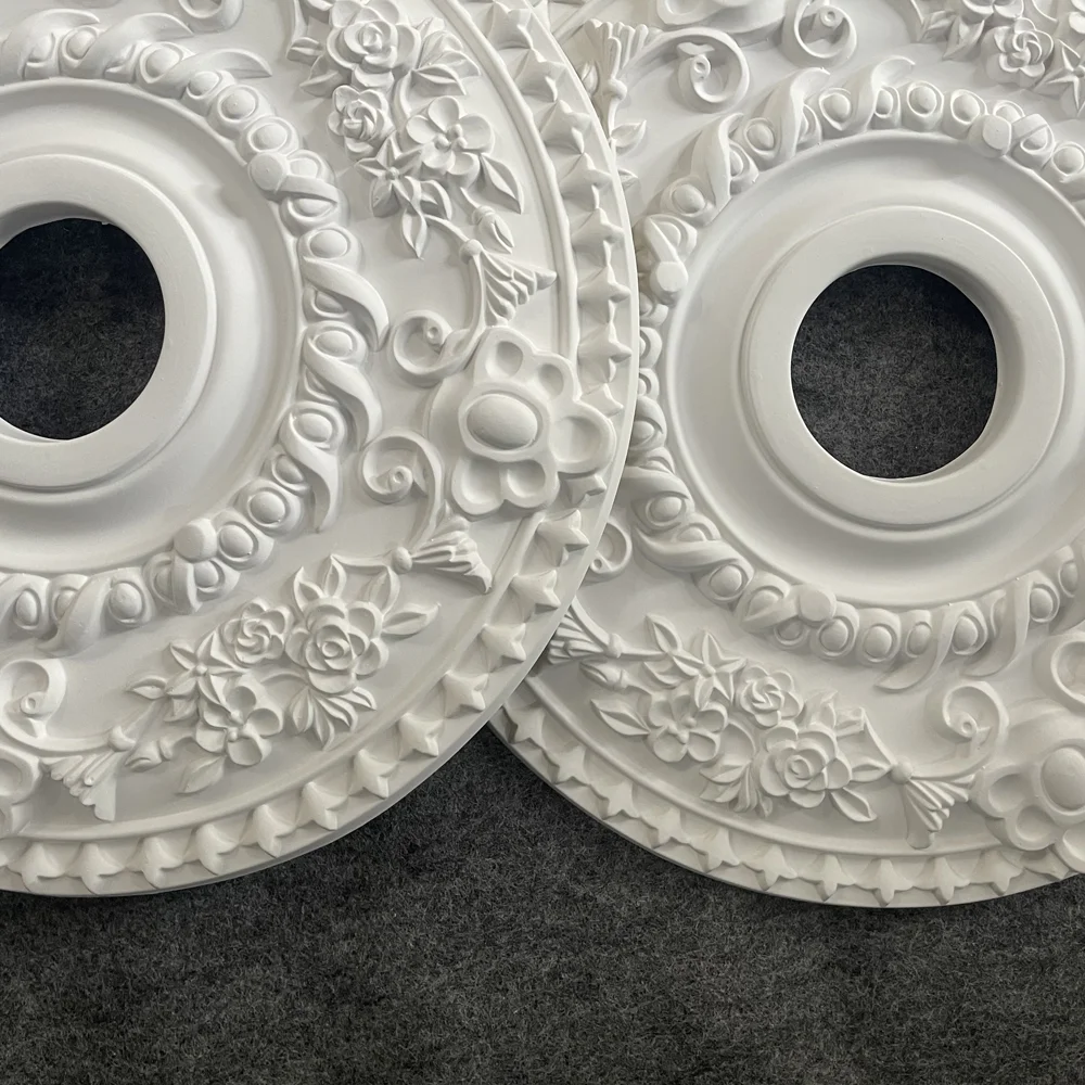 Полиуретановая пластина для лампы французская круглая потолочная декоративная