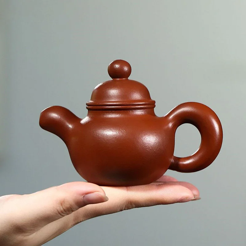 

120ml Chinese Yixing Purple Clay Teapot Small Capacity Handmade Tea Pot Raw Ore Dahongpao Kettle Authentic Zisha Tea Set Teaware