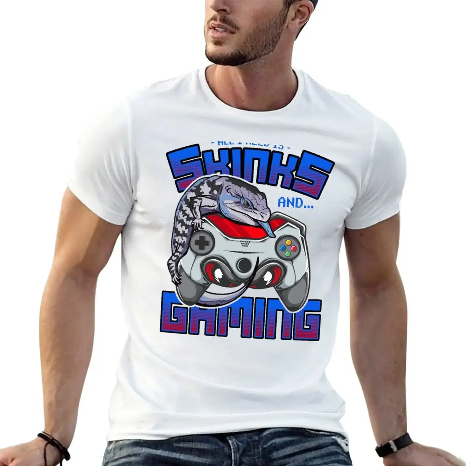 Футболка All I Need Is Blue Tongue Skinks &amp Gaming Video Game Reptile футболки для спортивных болельщиков