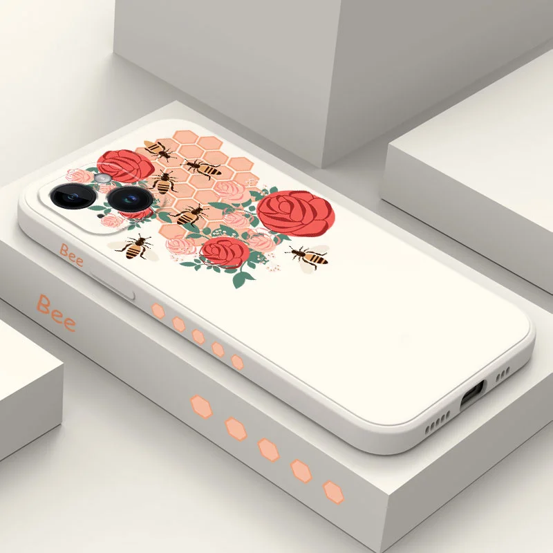 

Honey Blossoms Phone Case For iPhone 14 13 12 11 Pro Max Mini X XR XS SE2020 8 7 Plus 6 6S Plus Cover
