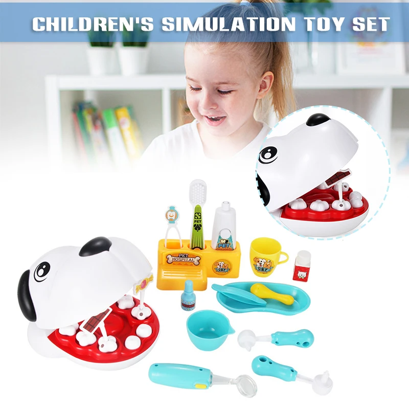 

Simulated Pet Dentist Nursing Playset Play House Toys Learn Dental Knowledge for Kids Useful YH-17