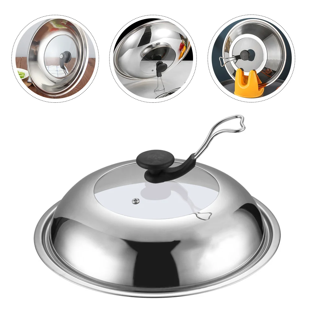 

Lid Cover Pan Pot Lids Steel Stainless Replacement Frying Universal Dome Round Skilletcookingbasting Cookware 6 Inch Melting