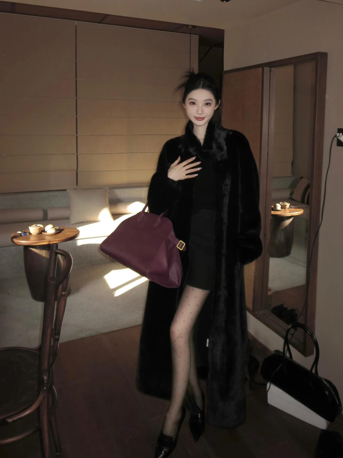 Tamboer Mink Velvet Environmental Protection Fur Mink coat Integrated Loose Korean Sle Outerwear Women Winter Long