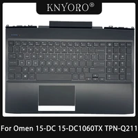 us backlit keyboard for hp omen 15 dc 15 dc1055tx 15 dc1060tx 15 dc0013tx tpn q211 palmrest cover c shell red white keyboard