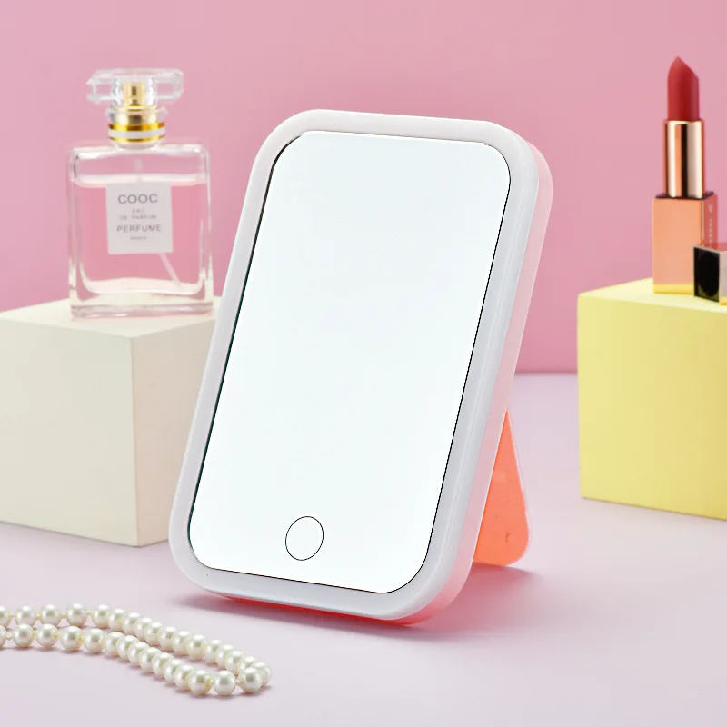 

LED Makeup Mirror Touch Screen Vanity Mirror Adjustable Brightness USB Rechargeable Cosmetic Mirrors Makeup Beauty Tools