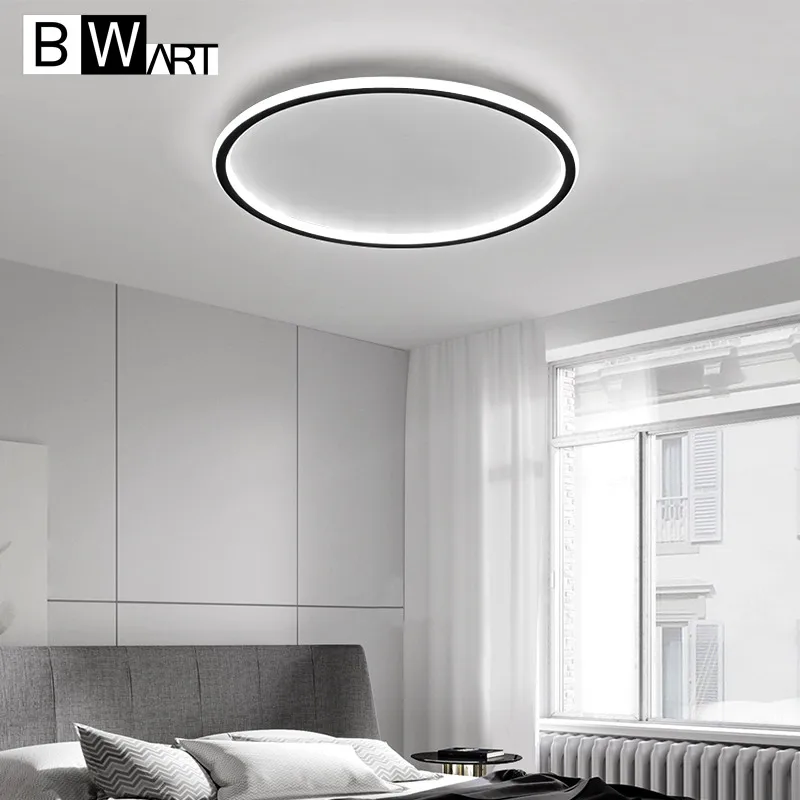 Современный светодиодный потолочный кулон BWART для освещения гостиной, ресторана, холла Circle light on.