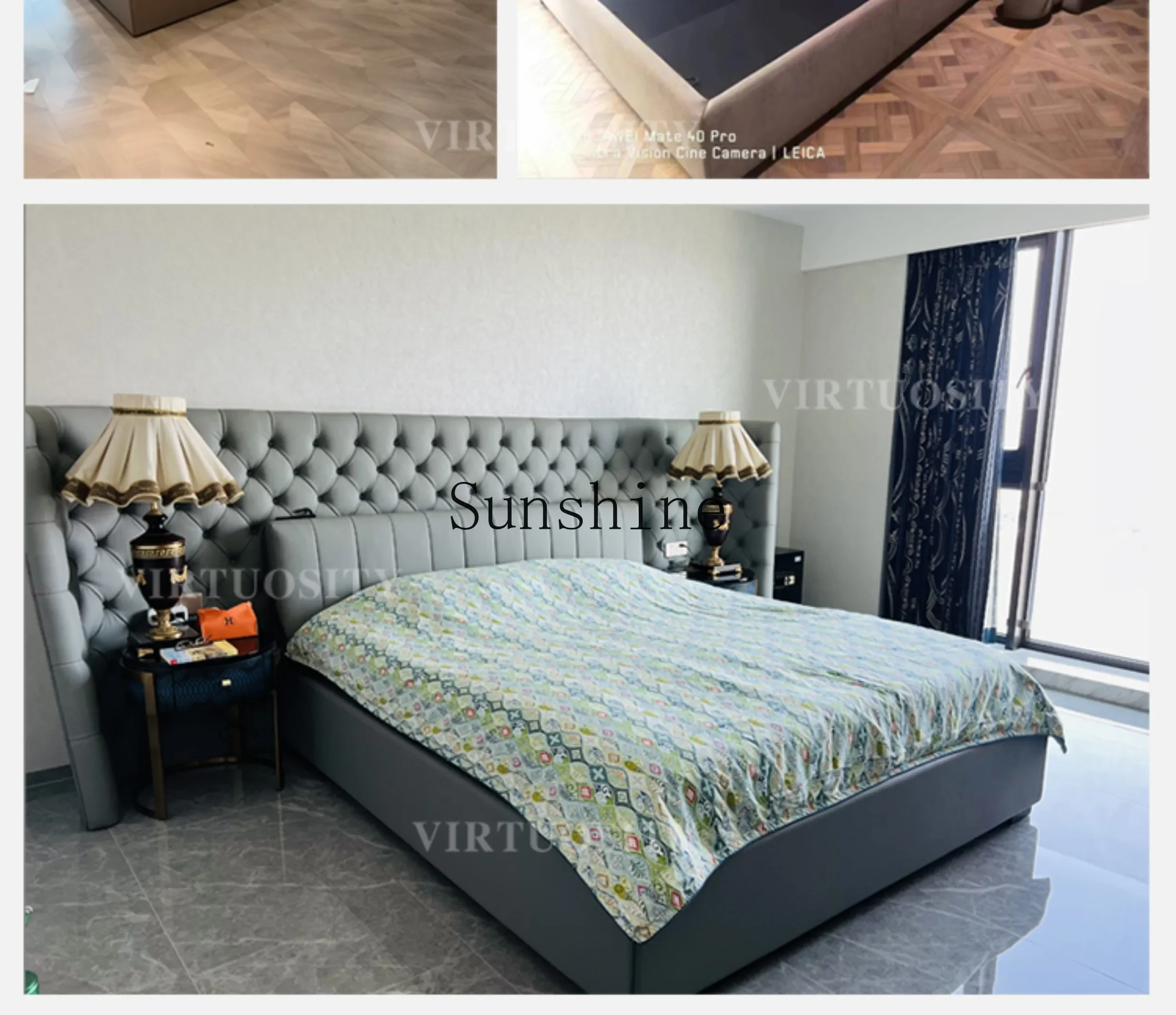 Итальянская главная спальня элитная атмосфера широкоэкранная кровать матовая