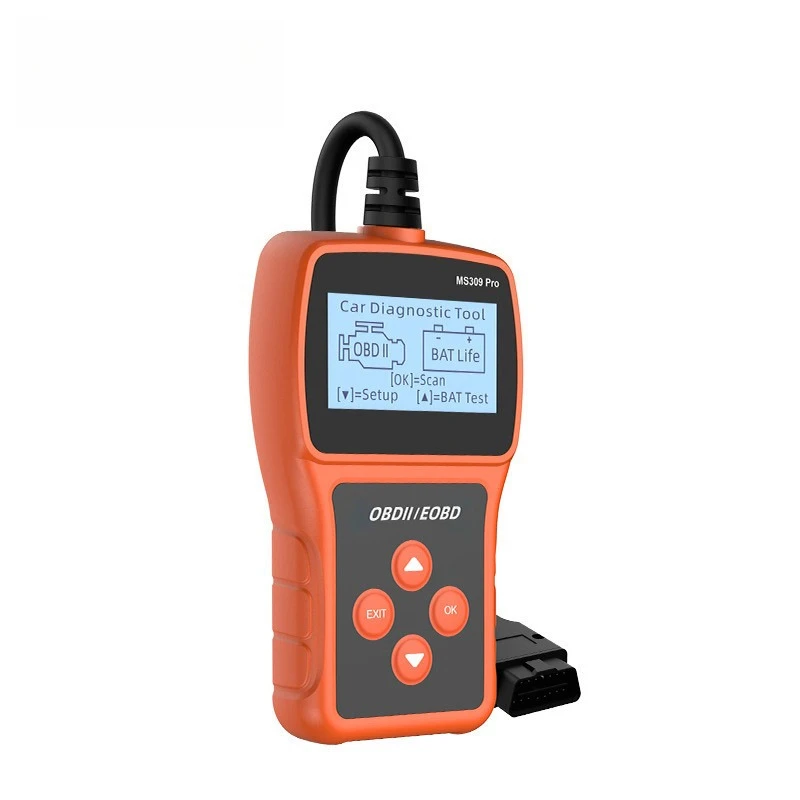 Фото Сканер OBD2 MS309 Pro, считыватель кодов неисправностей двигателя автомобиля, тестер срока службы батареи, диагностический инструмент OBDII EOBD для автомобилей с напряжением 12В №2