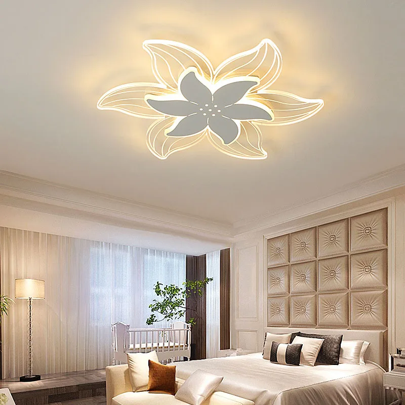 

Bedroom Study Lamp Ring Light Ing Aisle Lights 34W 24W 28W Creative Personality Flowers Decoration for Modern House Interior