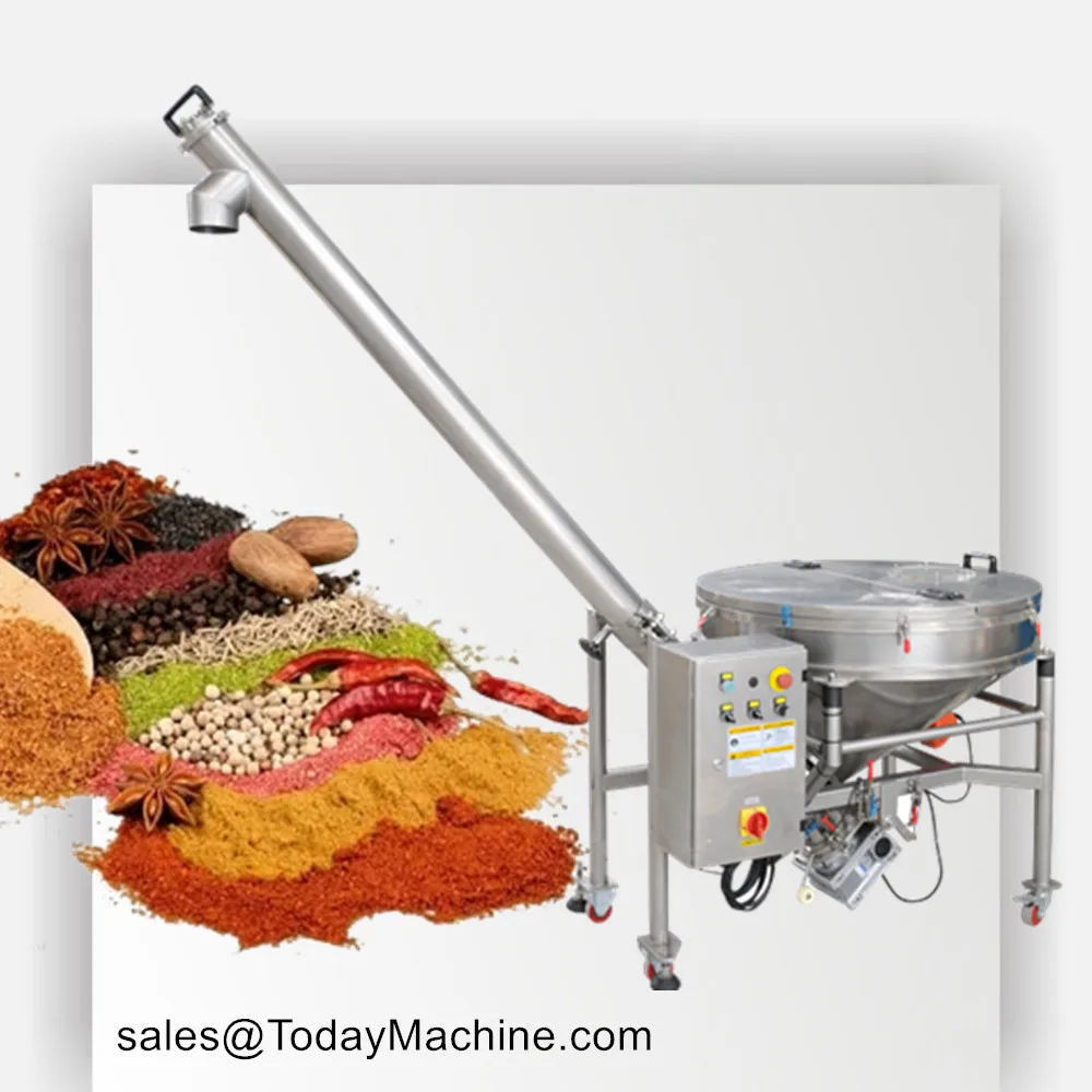 

Automatic Spiral Hopper Screw Auger Conveyor Chemical Powder Feeder Dry Fruit Granule Feeding Machine