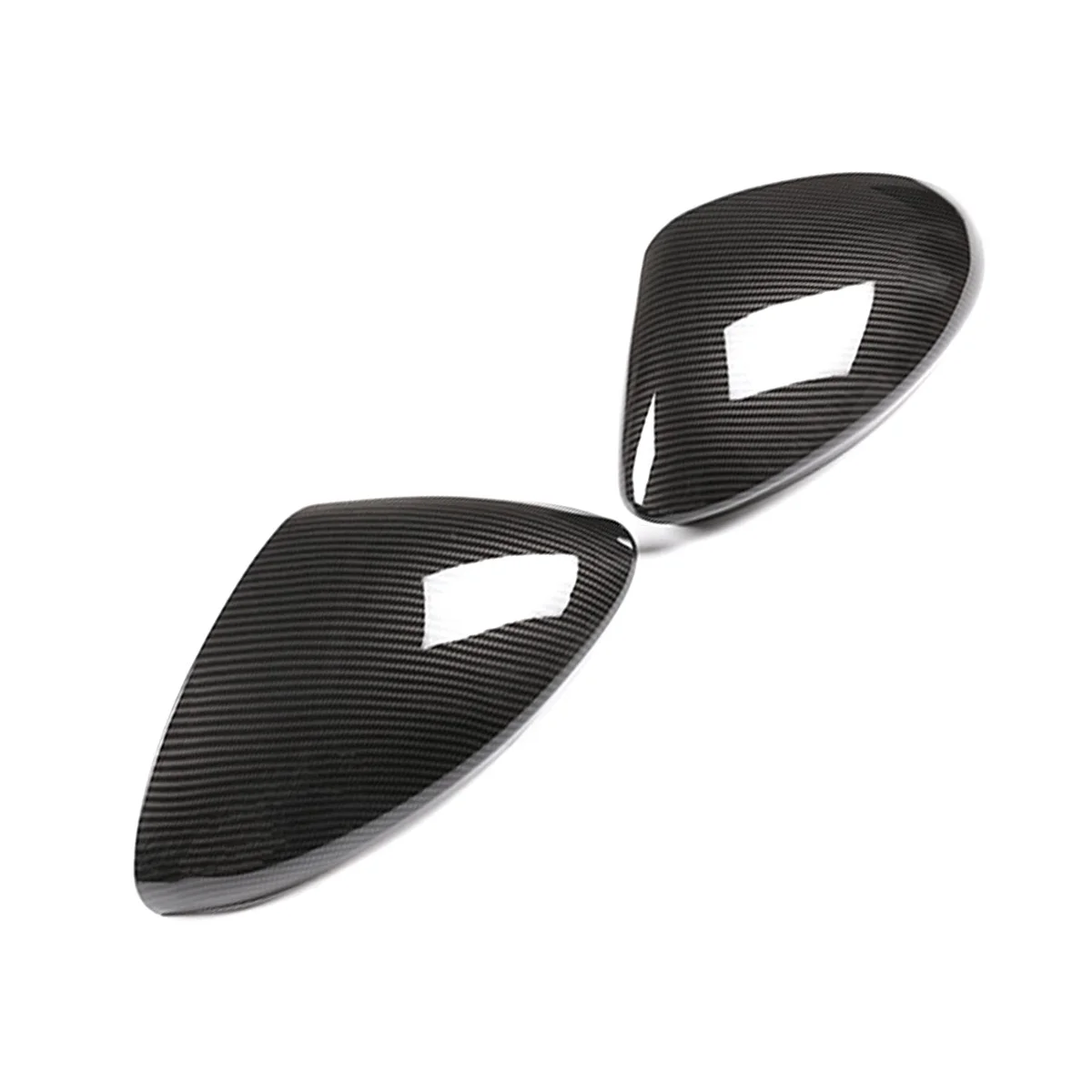 

Car Side Rearview Mirror Caps Cover Carbon Fiber Style for Romeo Stelvio 2017-2020