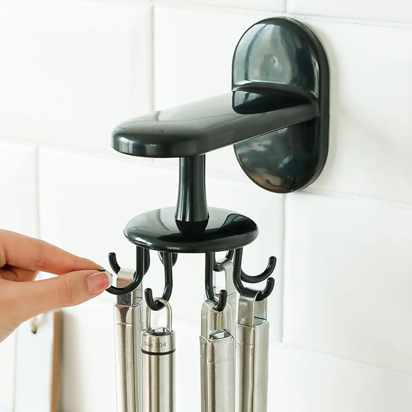 

Kitchen Rotating Hooks Cooking Tools Cooking Utensil Rack for Spoons