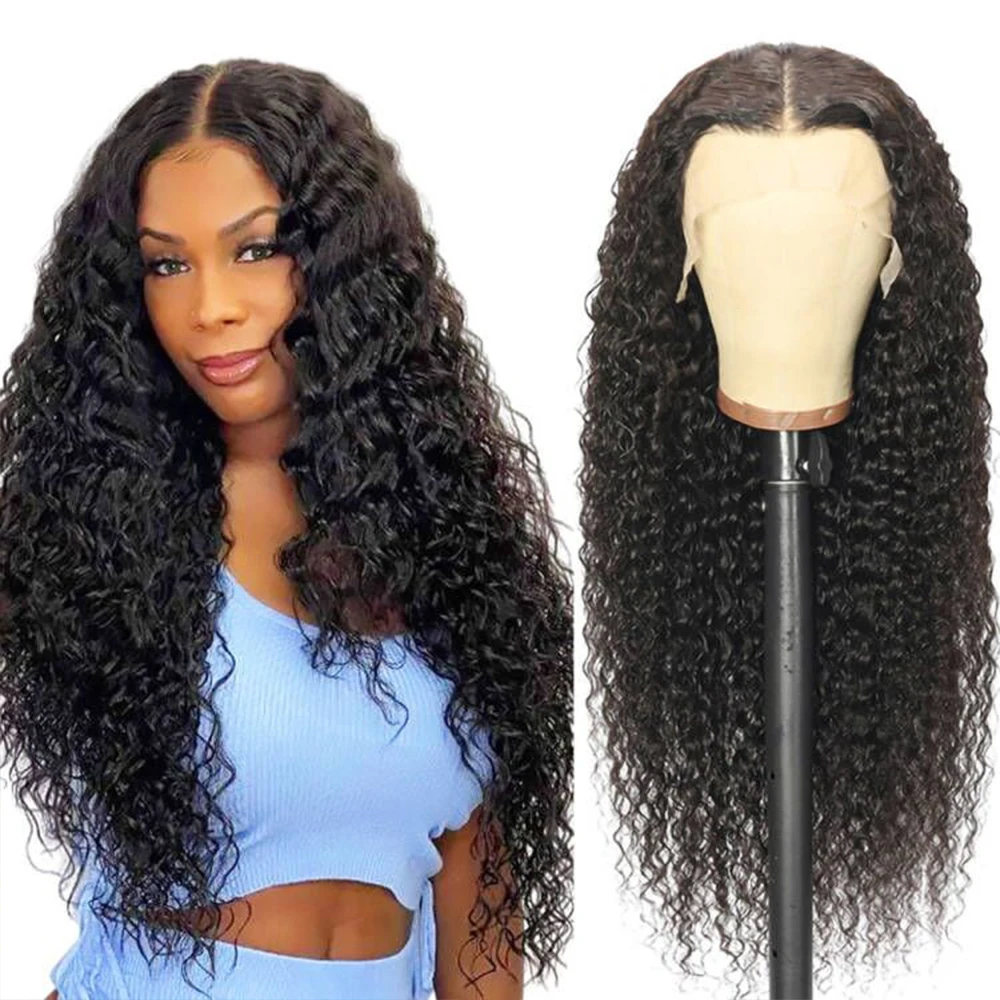 

360 Full Lace Deep Wave Human Hair Wigs 13x6 HD Transparent Lace Front Human Hair Wigs 34inch PrePlucked Curly Lace Frontal Wigs