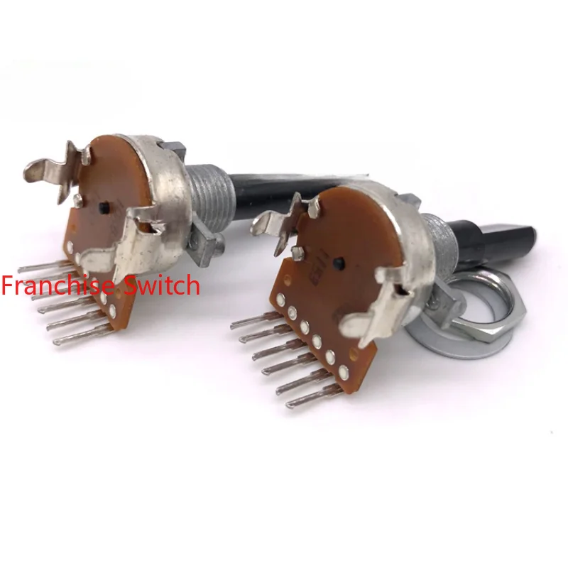 

10PCS RK16K124 Volume Duplex 6-pin Potentiometer B10KX2 25F