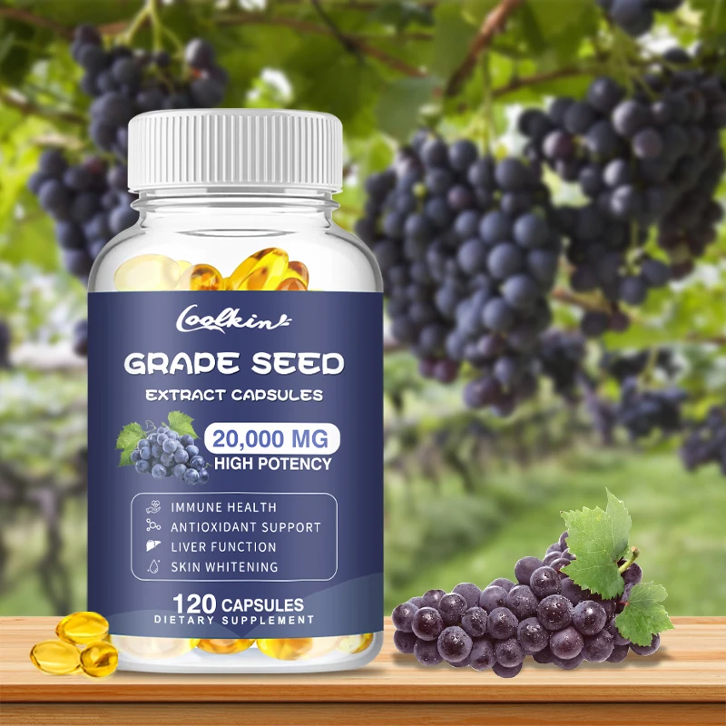 

Grape Seed Extract Capsules - A Powerful Antioxidant That Supports Skin Whitening and Immune System Health
