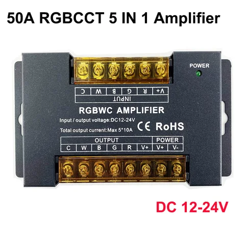 Контрольный светодиодный Усилитель RGB RGBW 4/5 Pin DC 5V 12V 24V, Светодиодная лента, ретранслятор сигнала, аксессуары для RGB RGBW 5050 2835Tape