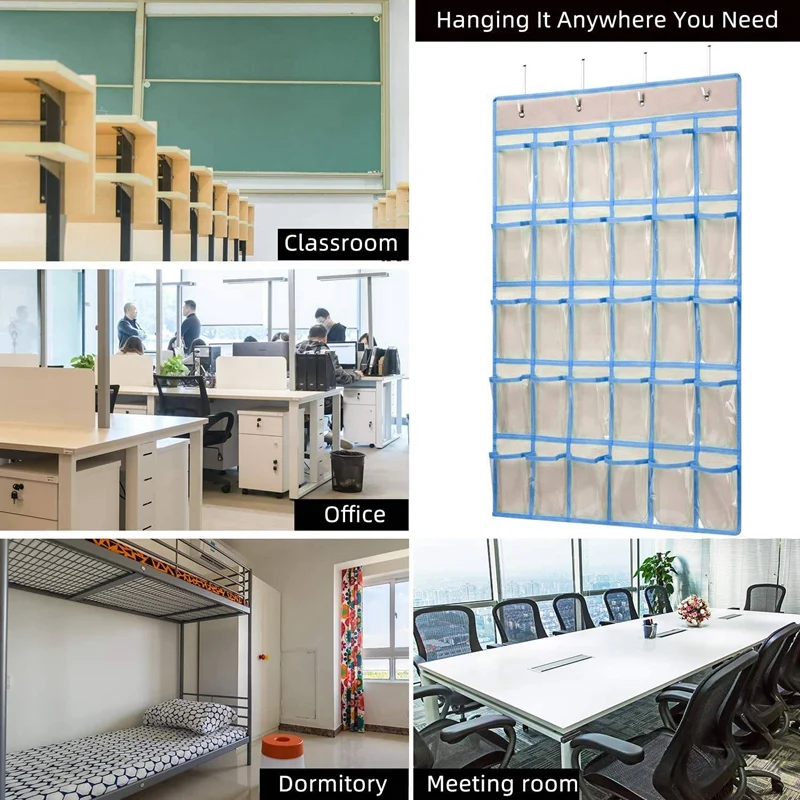 

Classroom Pocket For Cell Phone Holders, Hanging Jewelry Organizer,30 Pocket Organizer For Holding Jewelries