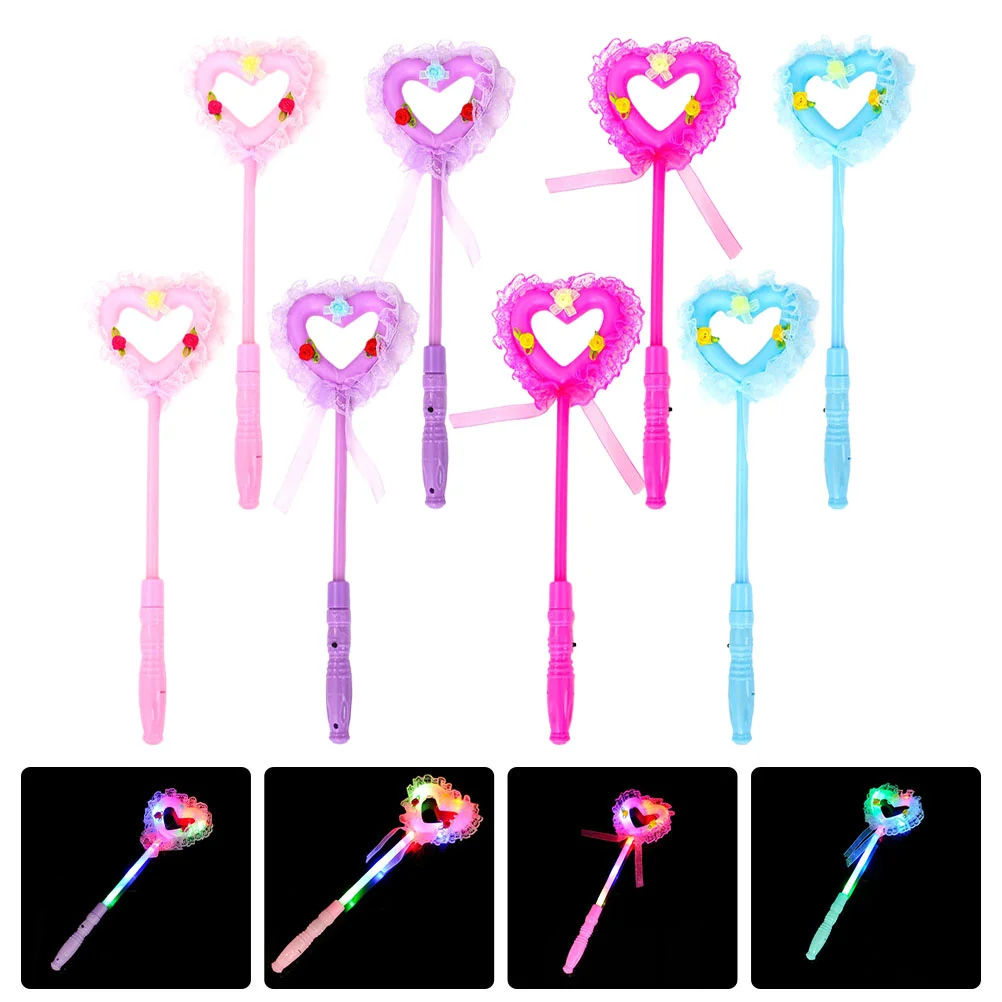 

8 Pcs Love Fairy Stick Toy Light Sticks Pretend Glow Abs Luminous Child Glowing