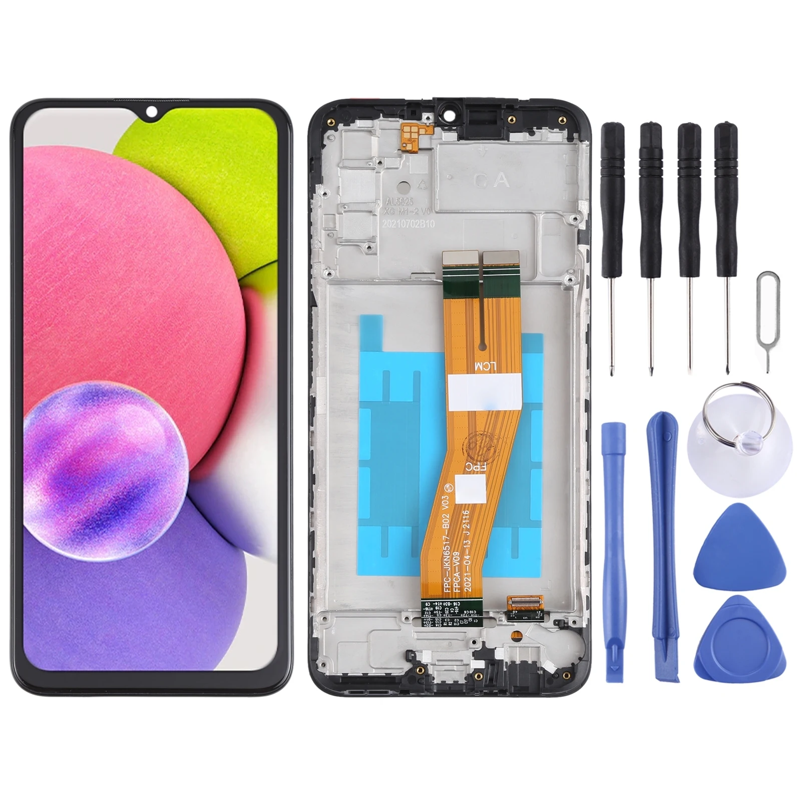 

Оригинальный ЖК-экран и дигитайзер в сборе с рамкой для Samsung Galaxy A03s SM-A037