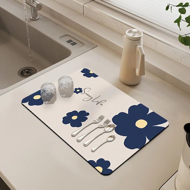 

Kitchen Drain Pad Table Top Diatom Mud Absorbent Pad Anti Scalding Pot Pad Heat Insulation Pad Cup Pad Bowl Plate Pad